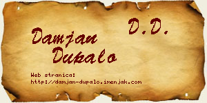 Damjan Dupalo vizit kartica